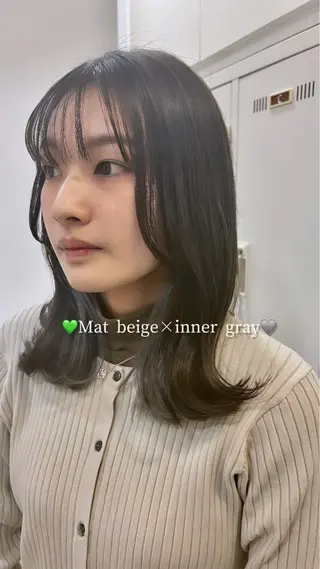 ミディアム カラー 🩵波巻き／ツイスパ HARU💎のヘアスタイル