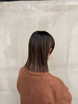 ミディアム ハイトーン/ ハイライト真柚🍨のヘアスタイル