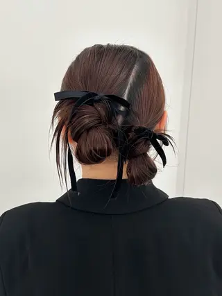 ロング ヘアアレンジ 韓国ヘア/顔周り ヘアセット/加藤優里のヘアスタイル