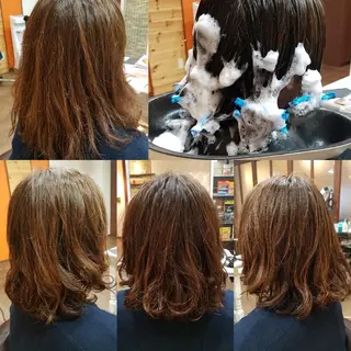 ミディアム パーマ 大川  幸樹のヘアスタイル