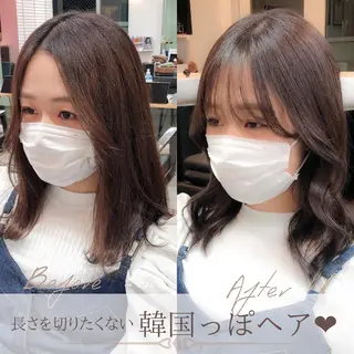 ミディアム カラー 韓国美髪矯正✂️ 佐藤ヒロのヘアスタイル