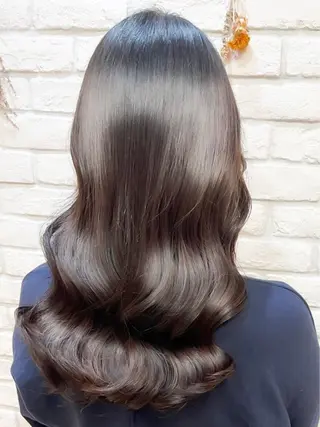 ロング 縮毛矯正×髪質改善× 艶髪カラー 小笠原躍のヘアスタイル