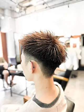 カラー メンズ ブリーチカラー🔥 パーマ【佐々木凌平】のヘアスタイル