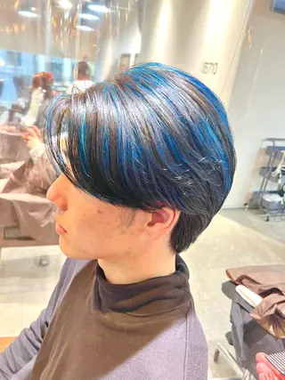 ミディアム カラー ヘアアレンジ 🌈インナーカラー ‘ショウマ’🌈のヘアスタイル
