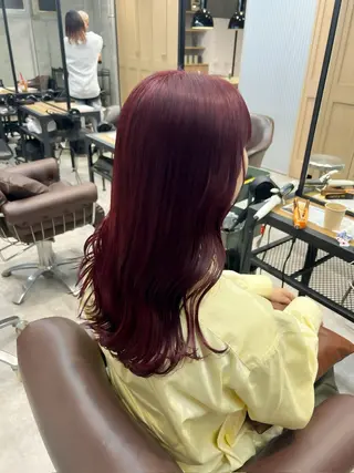 ミディアム カラー 柔め透明感血色カラー 暖色/レイヤー/ゆいのヘアスタイル