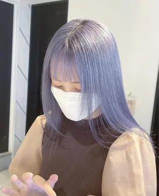 ロング カラー ヘアアレンジ 神戸三宮ダメージレス ブリーチ特化 麟太郎のヘアスタイル
