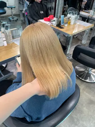 ミディアム カラー ハイトーン 横浜💞ミオのヘアスタイル