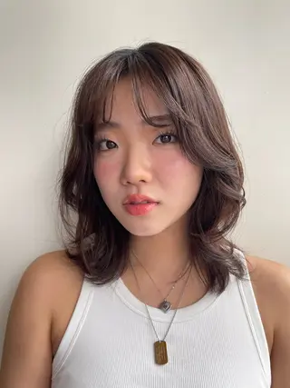 セミロング 🎀レイヤー/パーマ カラー/ai🎀のヘアスタイル