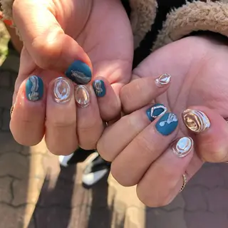 ロング カラー メンズ キッズ ネイル マツエク・マツパ 福田 加奈のネイルデザイン