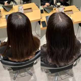 セミロング カラー 髪質改善ヘアケア 艶髪特化/上田のヘアスタイル