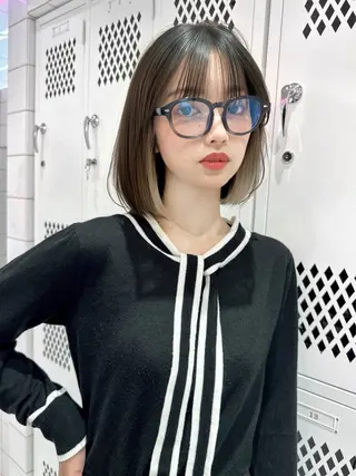ミディアム カラー パーマ ヘアアレンジ 髪質改善 の達人/杉原碧仁のヘアスタイル