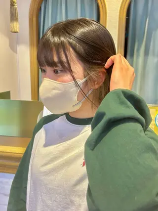 ミディアム カラー ヘアアレンジ 髪質改善【縮毛矯正】 北千住 田邉 澪のヘアスタイル