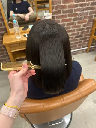 ミディアム カラー 🌼髪質改善/透明感 艶髪タケドミのヘアスタイル