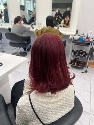 ミディアム カラー 💖札幌カラー 指名No.1💖玲奈のヘアスタイル