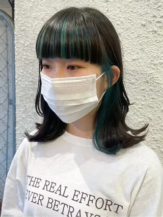 ミディアム カラー 透明感・艶カラー/ 坂田友梨奈のヘアスタイル