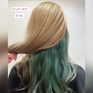 ロング カラー ️ちば🩵JILLE 恵比寿 透明感カラーのヘアスタイル