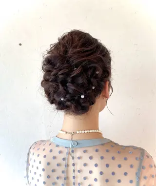 ヘアアレンジ 酸性ストレート/ブリ ーチなしWカラー河本のヘアスタイル
