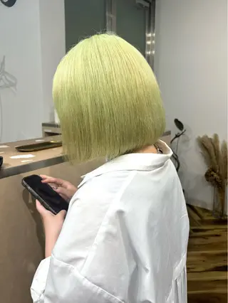 ミディアム カラー SHOTO ハイトー ン/ブロンドカラーのヘアスタイル