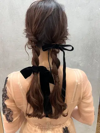 ロング ヘアアレンジ 谷町/Le'a /竹原しおなのヘアスタイル
