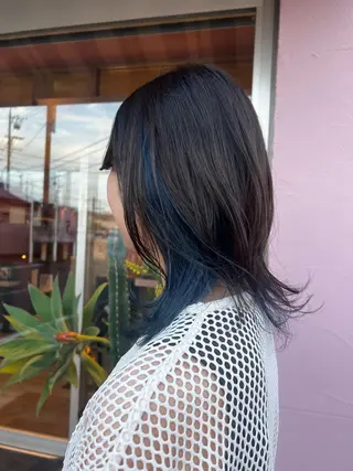 ミディアム カラー れいな🌼 ボブ･艶カラー🌼のヘアスタイル