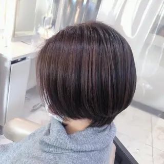 ショート 三箇島陽香/髪質改善 クロスパーマ縮毛矯正のヘアスタイル