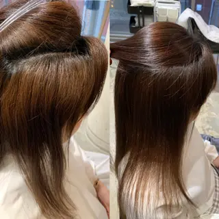 セミロング パーマ 濱岡 恭子のヘアスタイル