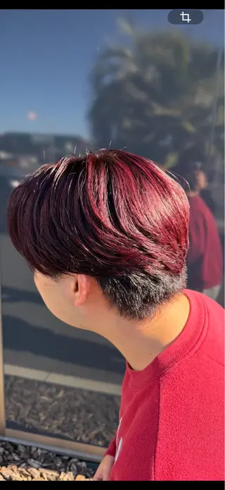 カラー メンズ 艶カラー×デザイン カラー特化/値賀大樹のヘアスタイル