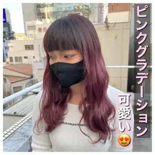 ミディアム 似合わせ/ブリーチ カラー.岡田友仁のヘアスタイル