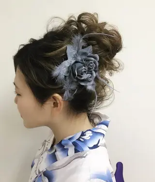 セミロング カラー パーマ ヘアアレンジ ネイル マツエク・マツパ 吉川 宙翔のヘアスタイル