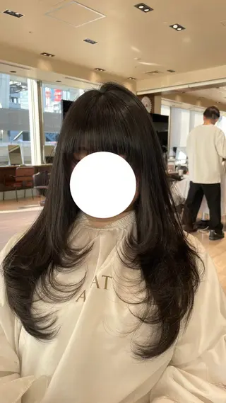 ロング レイヤーカット/ アレンジ/うみのヘアスタイル