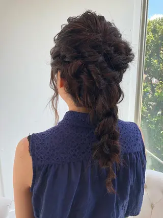 セミロング ヘアアレンジ レイヤーカット✂️ 横浜No1♡下鳥翔子のヘアスタイル