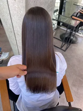 ロング カラー 髪質改善/堀江 ケアカラーtoshiのヘアスタイル