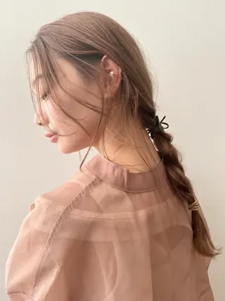 ロング ヘアアレンジ 木下 奈々のヘアスタイル