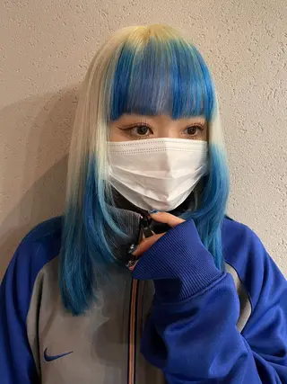 ミディアム カラー 吉田一輝 外国人パーマのヘアスタイル