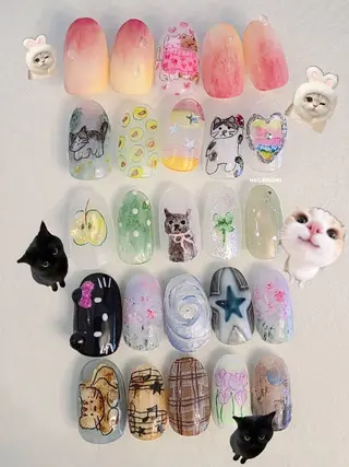 ネイル 3dパーツ/流行り 👧shushu❤️のネイルデザイン