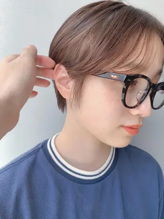 ショート カラー ボブパーマコテ巻き風 パーマNo1深江秀平のヘアスタイル