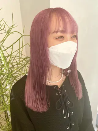 ロング カラー ハイトーン×レイヤー ／遠藤将太のヘアスタイル