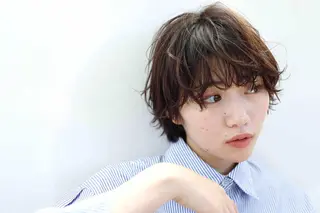 ショート カラー パーマ 【全席個室サロン】 NUMBER 天王寺のヘアスタイル