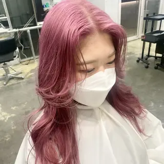 ロング カラー ヘアアレンジ 💗💗韓国レイヤー yu-ki💗💗のヘアスタイル