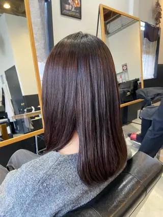 セミロング 💫縮毛矯正/ カット💫徳永あい子のヘアスタイル