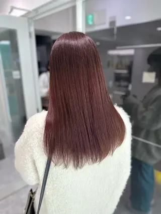 セミロング カラー Over hair_ misakiのヘアスタイル