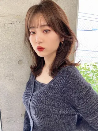 ミディアム カラー 似合わせレイヤー 🇰🇷荒木洋文のヘアスタイル