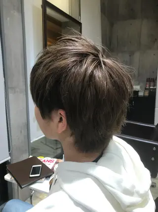 ショート カラー パーマ ヘアアレンジ メンズ キッズ ネイル マツエク・マツパ EnBlesS西宮 マンツーマン神道有基のヘアスタイル