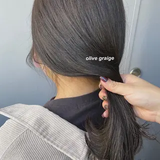 ミディアム カラー レイヤーカット 韓国ヘアayameのヘアスタイル