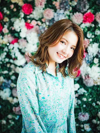 セミロング パーマ ヘアアレンジ 【公式】amble luxe池袋東口🩷のヘアスタイル