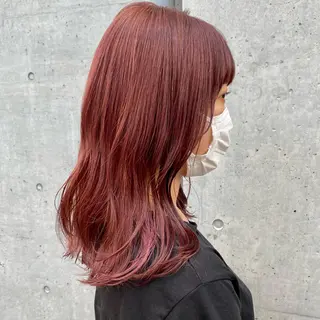 ミディアム カラー 🪭risa 暖色/レイヤー🪭のヘアスタイル