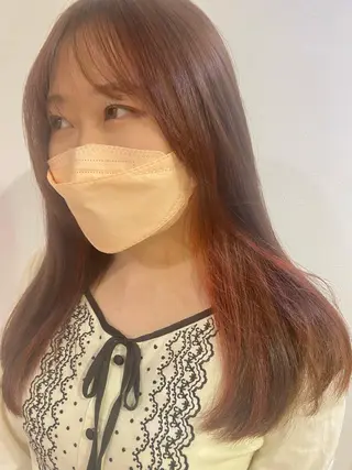 セミロング カラー 青木 梢のヘアスタイル