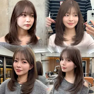 ミディアム カラー 柔らかいレイヤー🌿 大人ヘア/みっきーのヘアスタイル