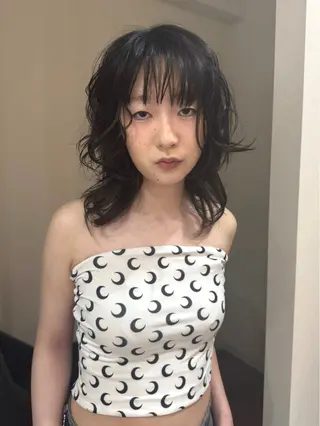 セミロング カラー 大人な抜け感レイヤー remi🖤のヘアスタイル