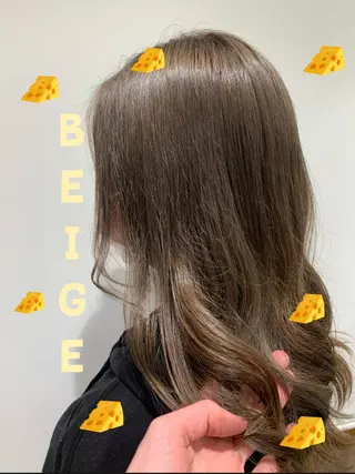 セミロング カラー ヘアアレンジ ハイトーン特化 川井優汰のヘアスタイル